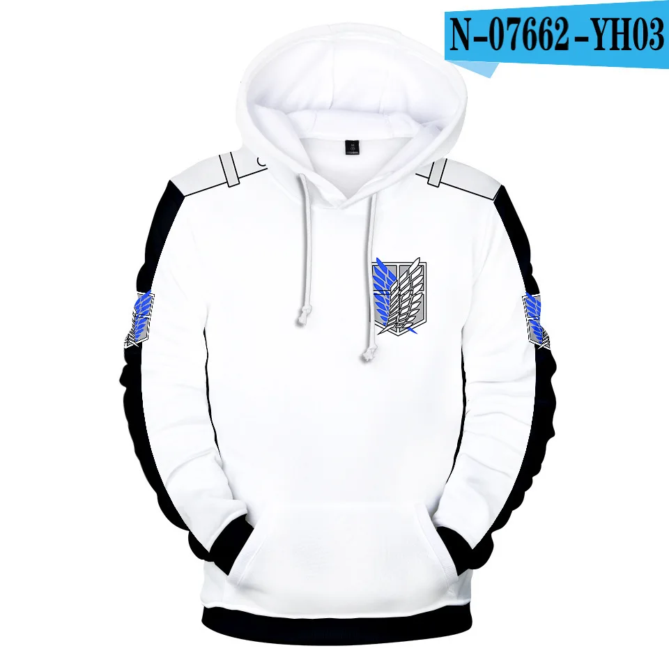 

2021 New Anime Attack on Titan Cosplay Costumes Hoodie Green Black Red Scouting Legion Hooded Sweater for Unisex Cosplay