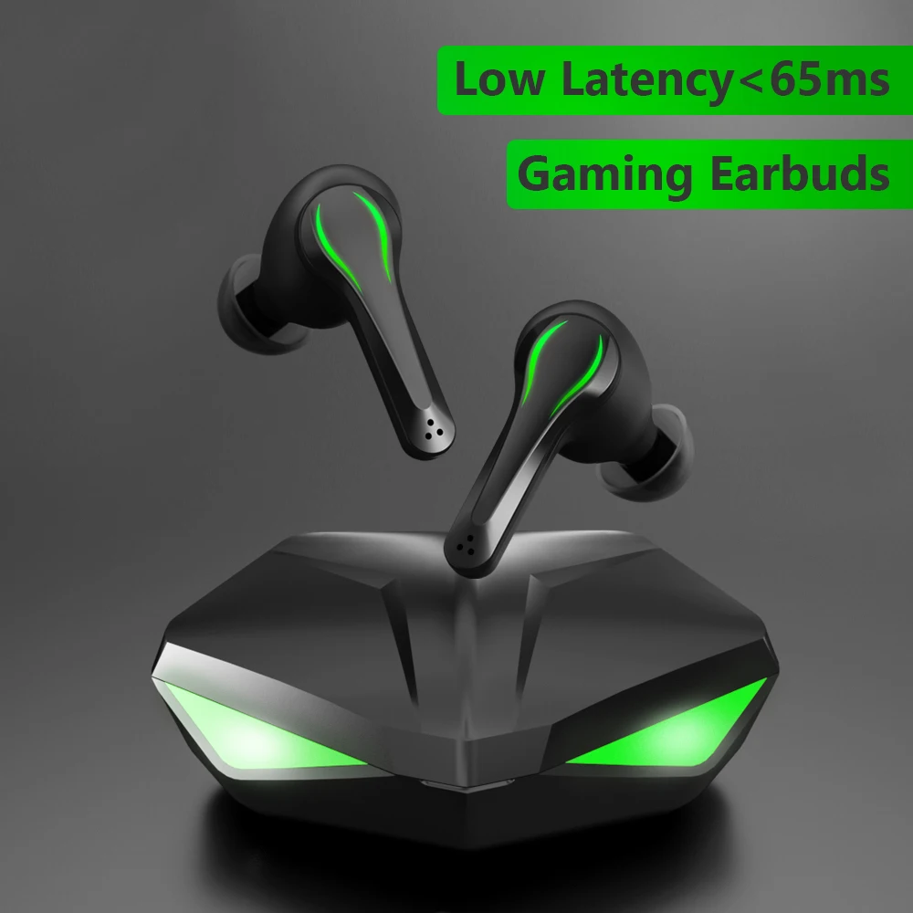 

Wireless Bluetooth headset gaming earbuds 65 milliseconds low latency, with Mic Bassaudiosound positioning PUBG wireless headset
