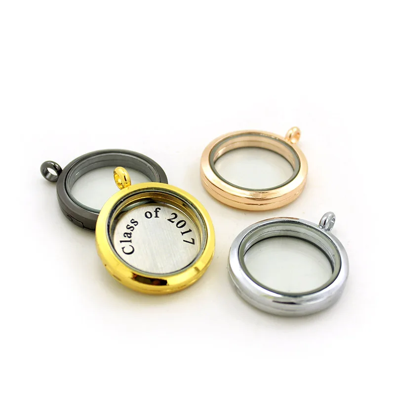 Diylocket 10 шт./лот 30 мм магнитный стеклянный круглый плавающий медальон из цинкового