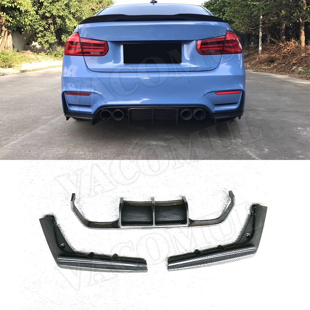 

Car 3pcs/Set ABS Material Car Rear Bumper Lip Spoiler Diffuser for BMW 3 Serises F80 M3 F82 M4 2014-2019 Standard Convertible