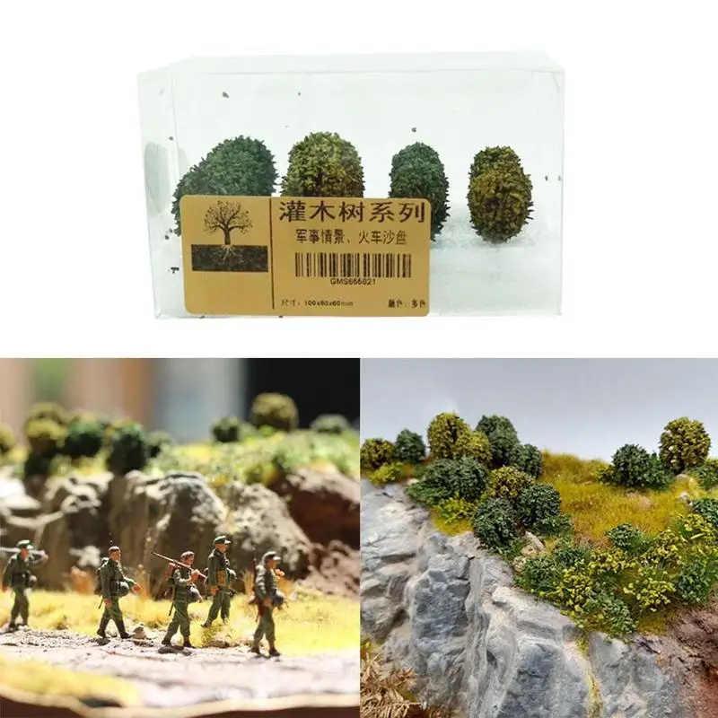 

DIY Military Simulation Scene Bush Vegetation Train Railway Building Sand Table Landscape Tree Model Material Set