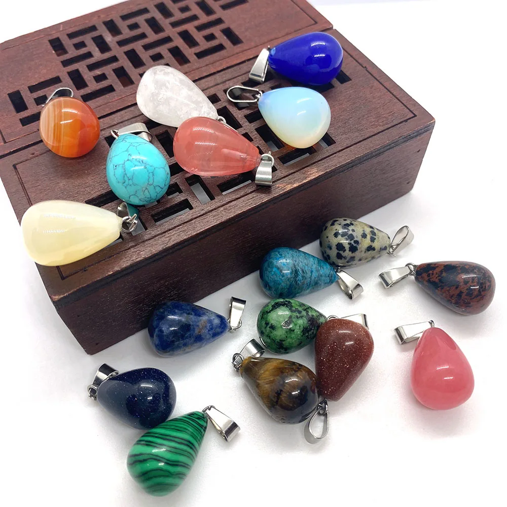 

Natural Lapis Lazuli and Malachite Drop Pendant Used for DIY Jewelry Making Special-shaped Stone Earrings Necklace 3pcs/bag