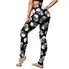 Леггинсы женские, эластичные, бесшовные, с 3D принтом черепа, для фитнеса, леггинсы в стиле Хэллоуин
