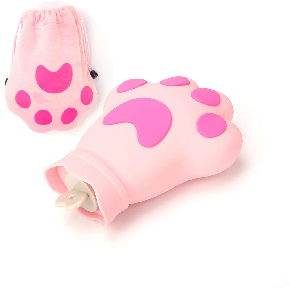RYHXSilicone сумка для горячей воды с вязаным чехлом 350 мл микроволновая грелка зимний