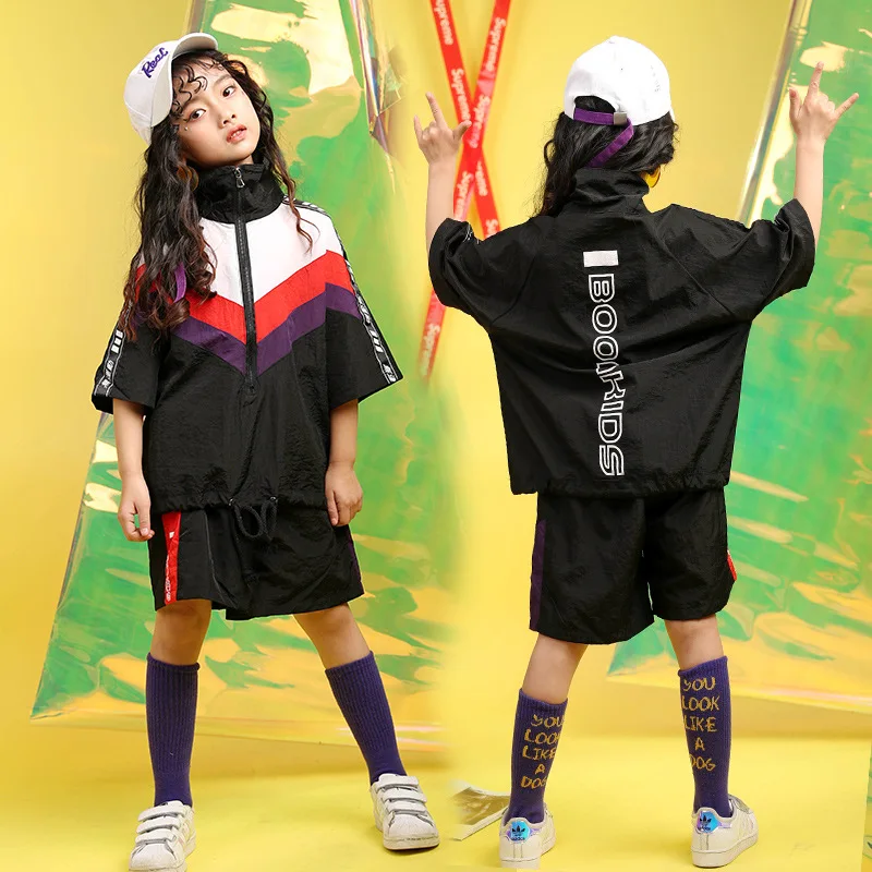 Костюм для уличного танца с коротким рукавом мужчин и женщин модная одежда в