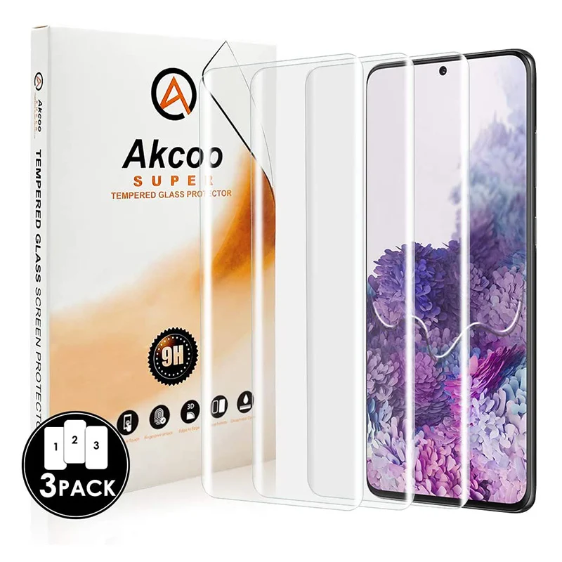 Комплект из 3 предметов 3D изогнутая защитная пленка закаленного стекла для Samsung