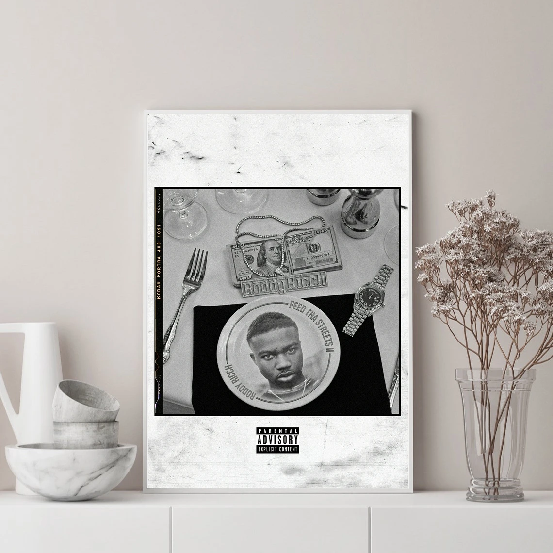 Roddy Ricch Feed Tha Streets II Музыкальный альбом Плакат Певица Музыка Звезда Холст Фото Арт