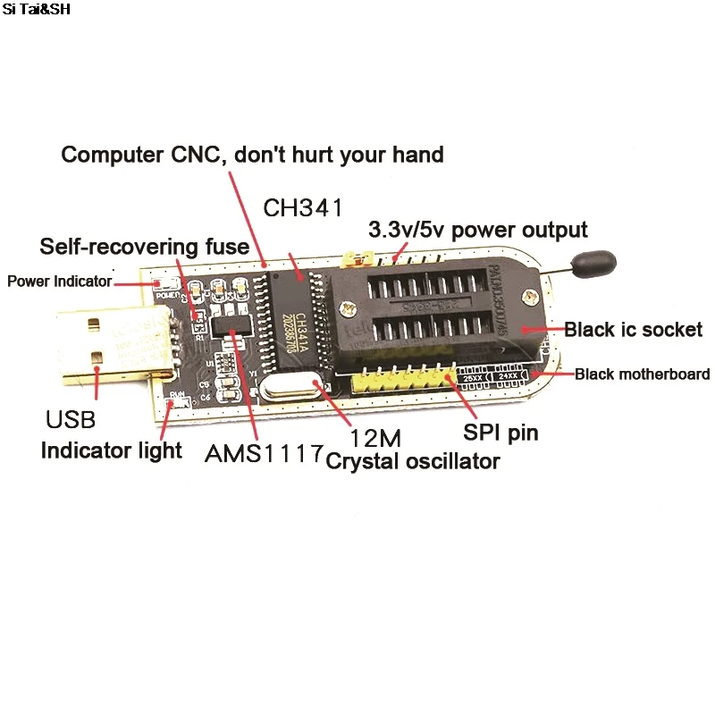 CH341A 24 25 серии флэш память EEPROM BIOS USB программатор модуль для 93CXX/25CXX/24CXX|Интегральные