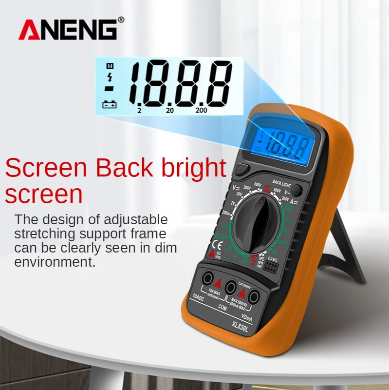 

High-quality and High-precision XL830L Multimeter 830L Handheld Portable Digital Multimeter Universal Meter Color Box Packaging