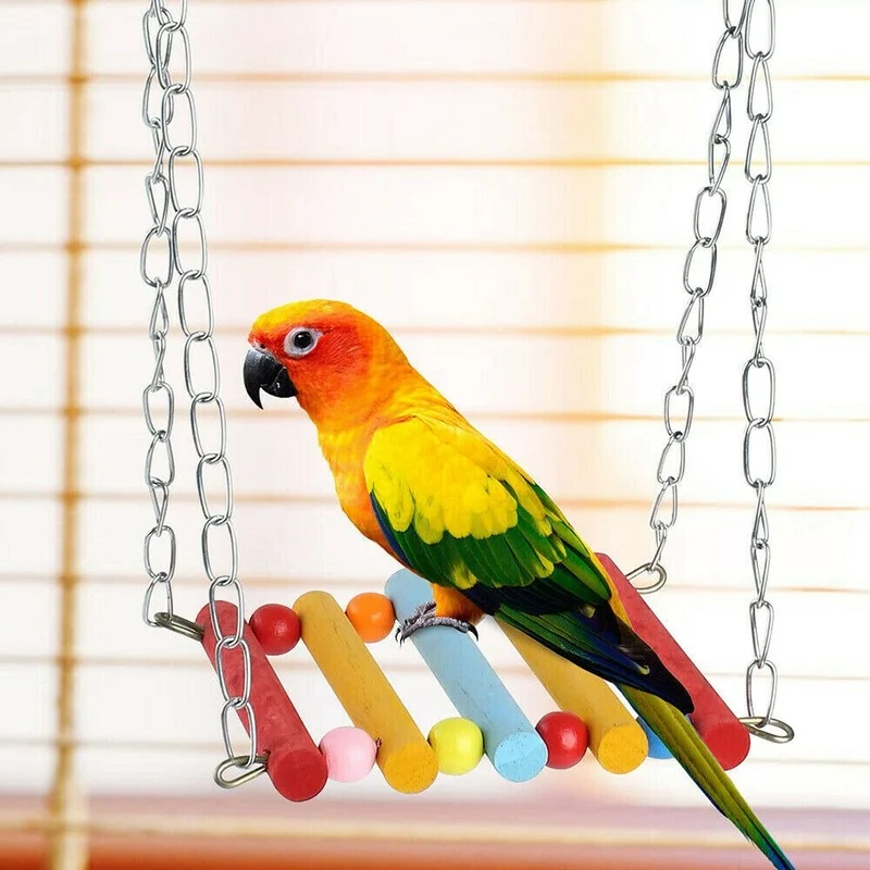 Birds Toy Pet Bird Parrot Parakeet Budgie Cockatiel Cage Hut Nest Bird
Toy Hammock Swing Toy Hanging Toy Brinquedo Pet Supplies