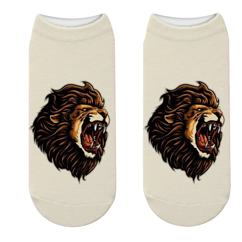 Новинка мужские короткие носки до щиколотки с 3d рисунком татуировки счастливый