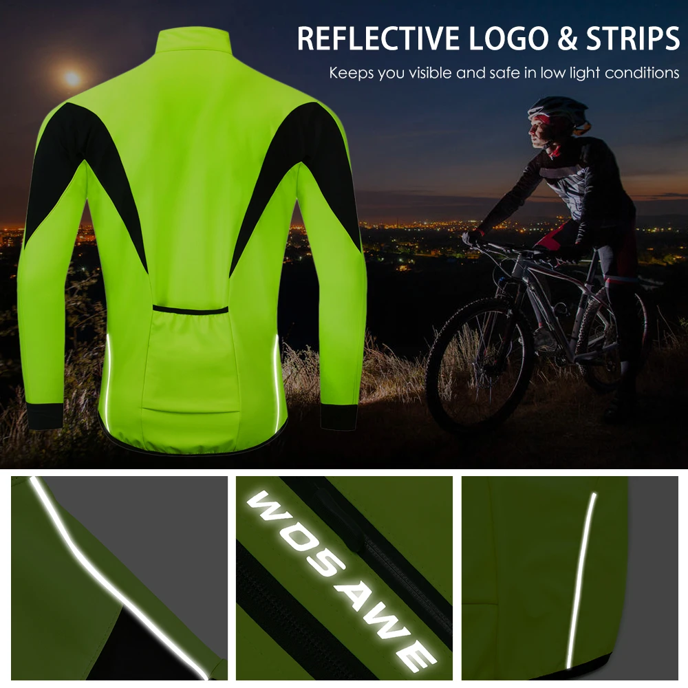 

Men Cycling Winter Thermal Jacket Windproof Long Sleeve Bike Jersey Bicycle Wind Coat Outdoor Sportswear Men's Bicycle Pants