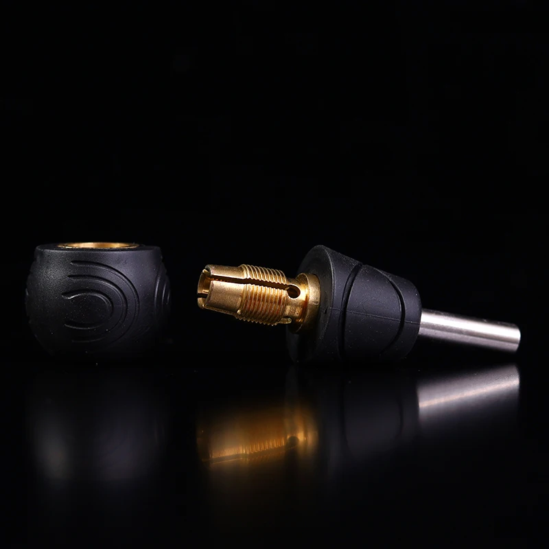 

Silicone Copper Self-Locking Handle Brass Copper Core 35mm Tattoo Machine Handle Equipment Accessories Black Tattoo Tips