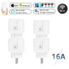 Умный адаптер с Wi-Fi, 16 А, дистанционное Голосовое управление, умная розетка управления группировкой, функция таймера, GoogleAlexa Home