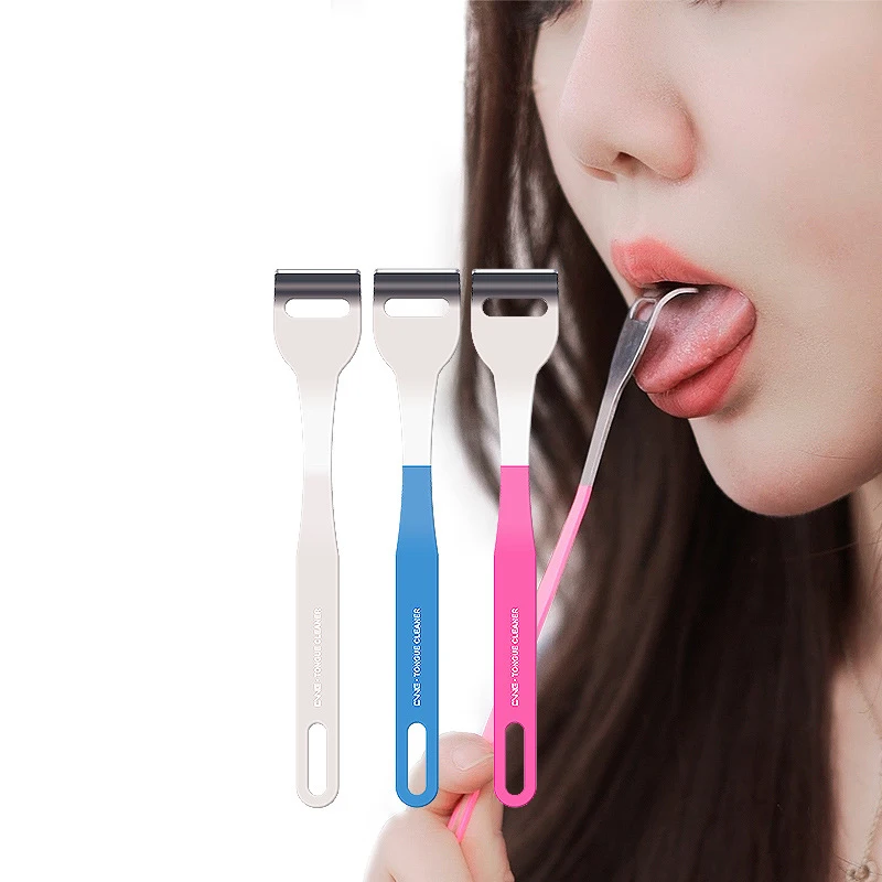 

Tongue Scraper Stainless Steel Breathing Freshener Tongue Coating Cleaner Rasperi Oral Hygiene Cleaning Metal Brushes Tongue