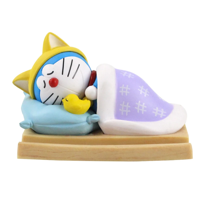 6cm Anime Doraemon Sleeping Figure Mobile phone holder Car Decoration Pvc Action Collection Model Toy gifts | Игрушки и хобби