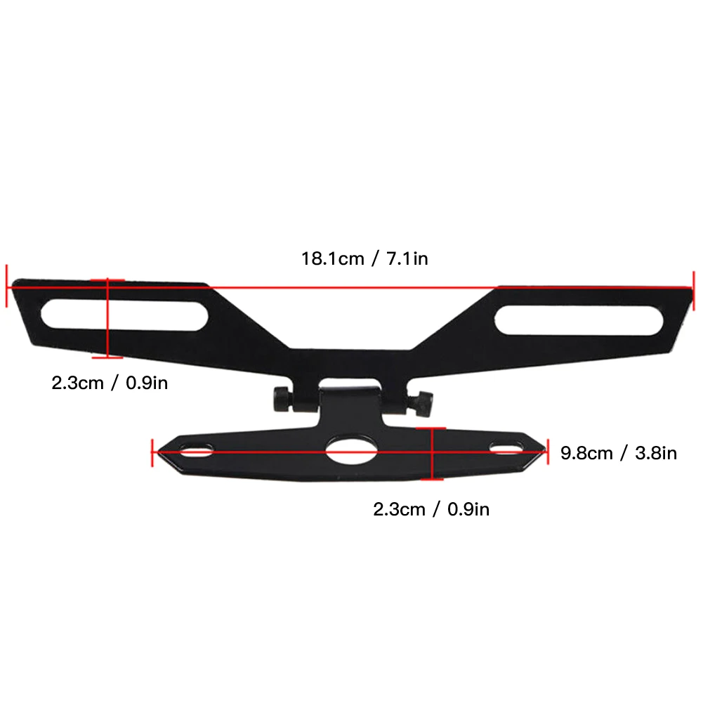 

Motorcycle Tail Light Brake Adjustable License Plate Bracket Fold Taillight Mount Holder For ATV Motorbike