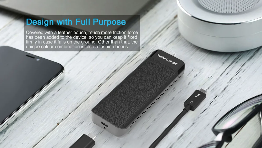 Intel Сертифицированный Thunderbolt™3 NVME внешний SSD usb type-C 40 Гбит/с отличное рассеивание для microsoft Windows& Mac OS Wavlink