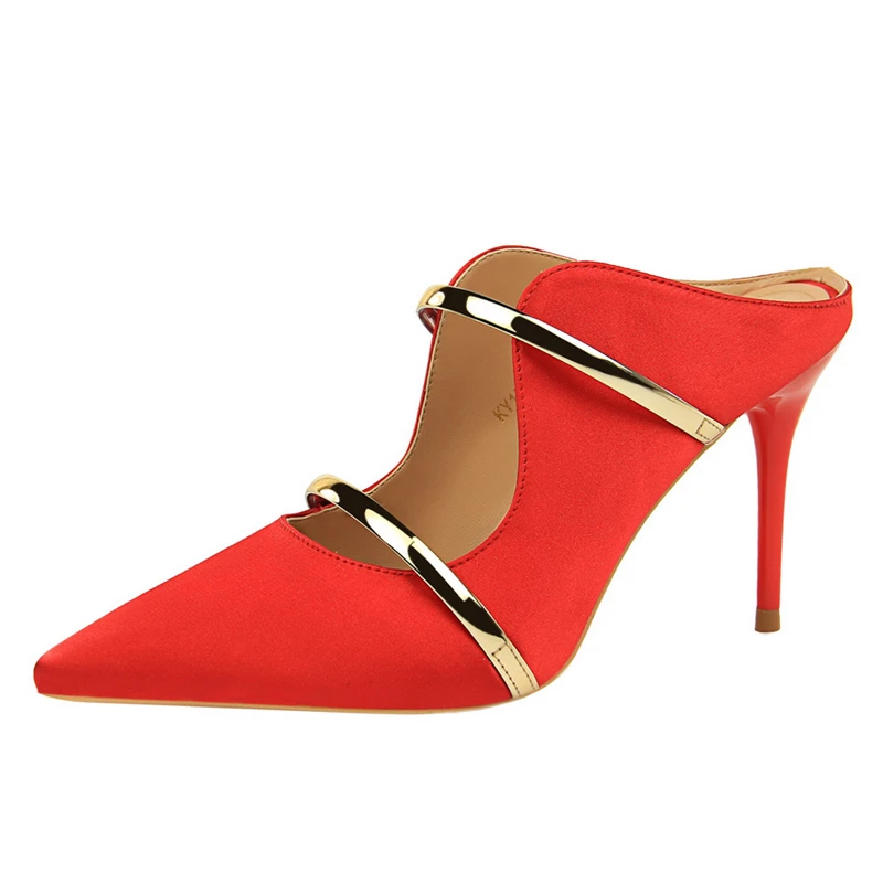 

Summer Sandals Slides Women Slippers Sandals Shoes Thin High Heel Pointed Toe Quality Cool Pumps Shoes DS-C0241