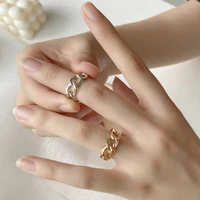 new hollow matching ladies couple rings a variety of fashion personality geometric finger chain rings jewelry party gifts