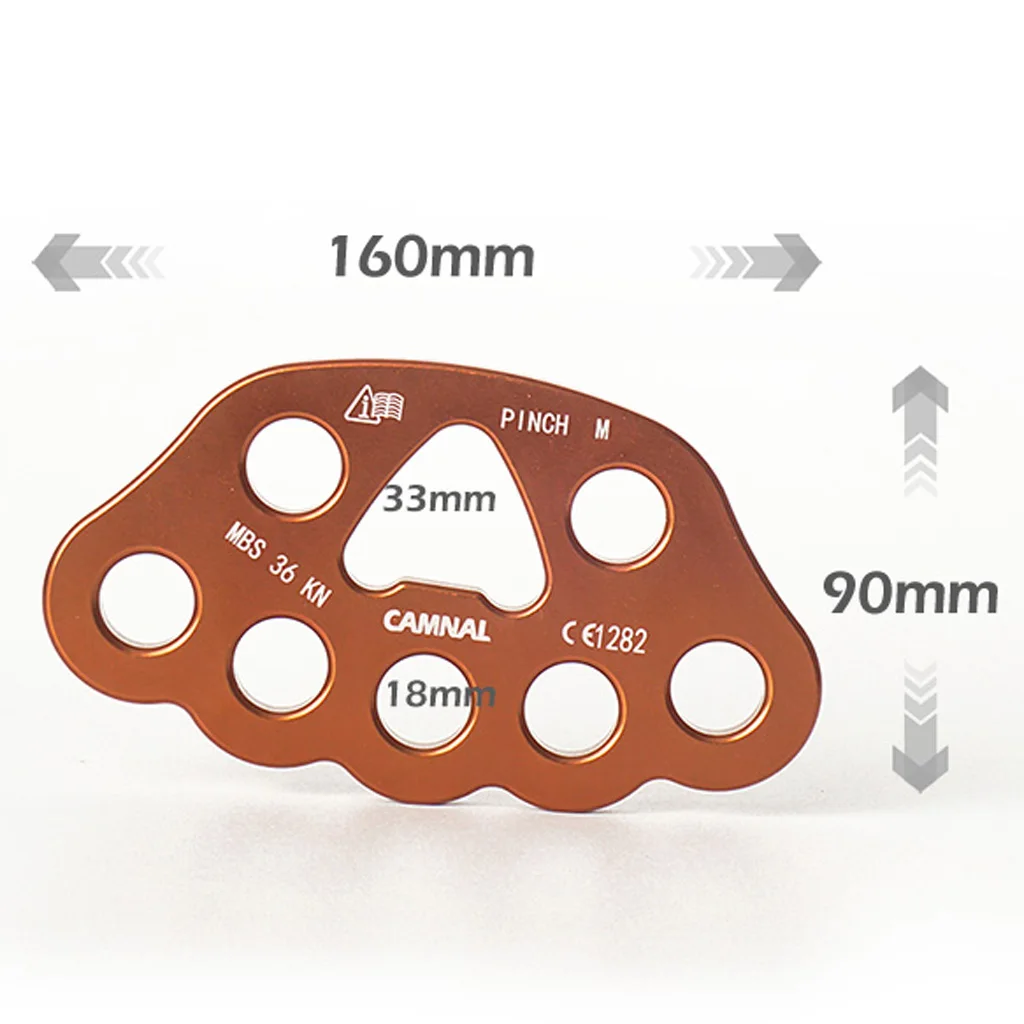 

36KN Paw Rigging Plate with 8 Holes Separator Device for Climbing Caving Arborist Rope Equipment Hardware