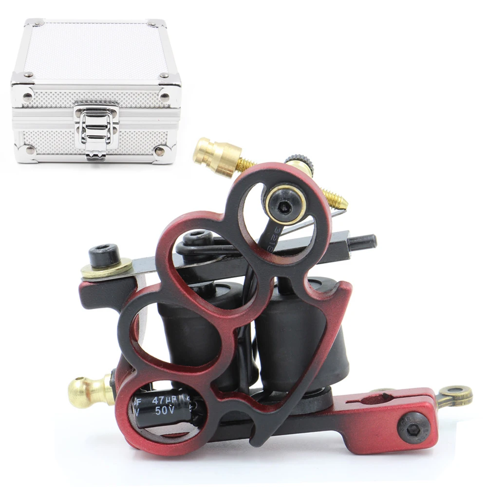 Профессиональная машина для татуировки 10 катушек обертывания и из алюминиевого