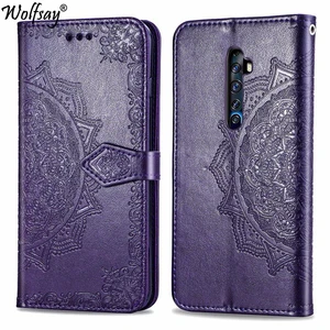 wallet case for oppo reno 2 z case reno2 bumper floral leather case for oppo reno2 z luxury flip phone bag oppo reno 2z 2f cover free global shipping