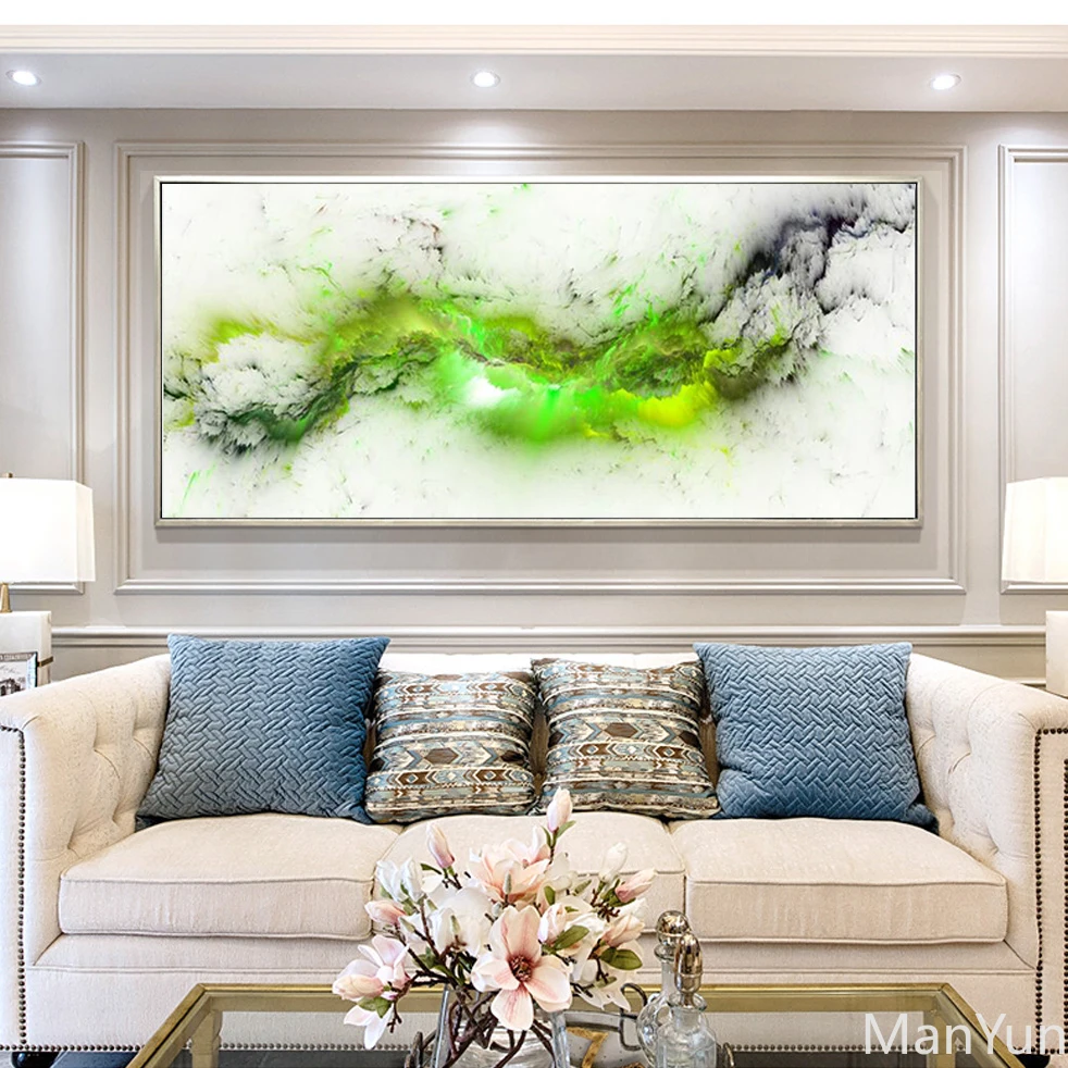 Абстрактная белая облако излучающие яркий светильник плакаты и принты на холсте