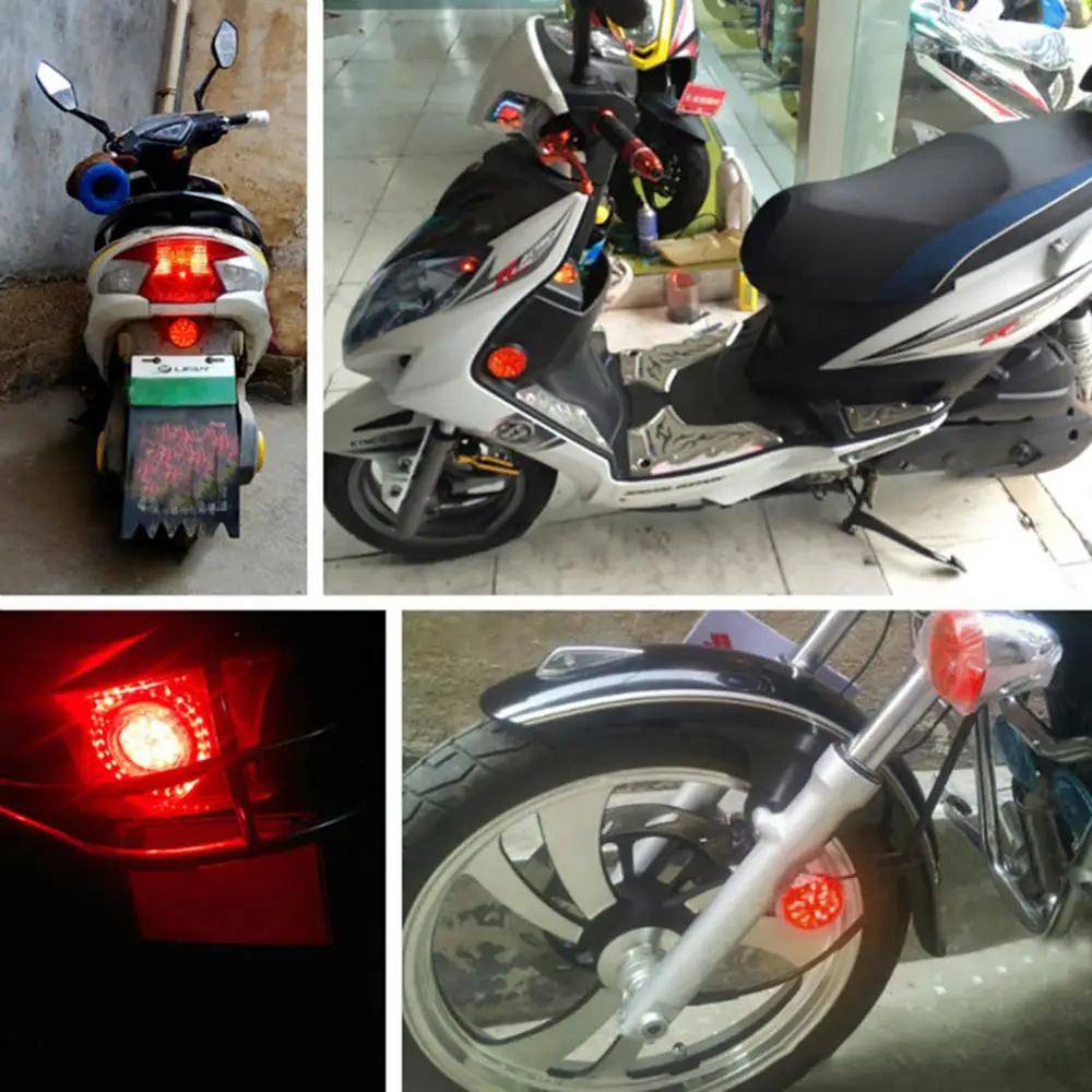 1 шт. мотоциклетный тормоз 24 SMD Автомобильный Круглый задний фонарь s