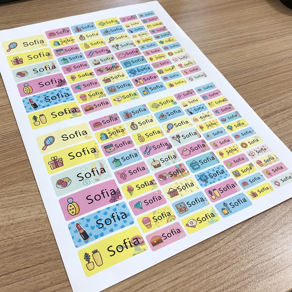 Стикеры с именем девушки водостойкие устойчивые к разрывам школьные