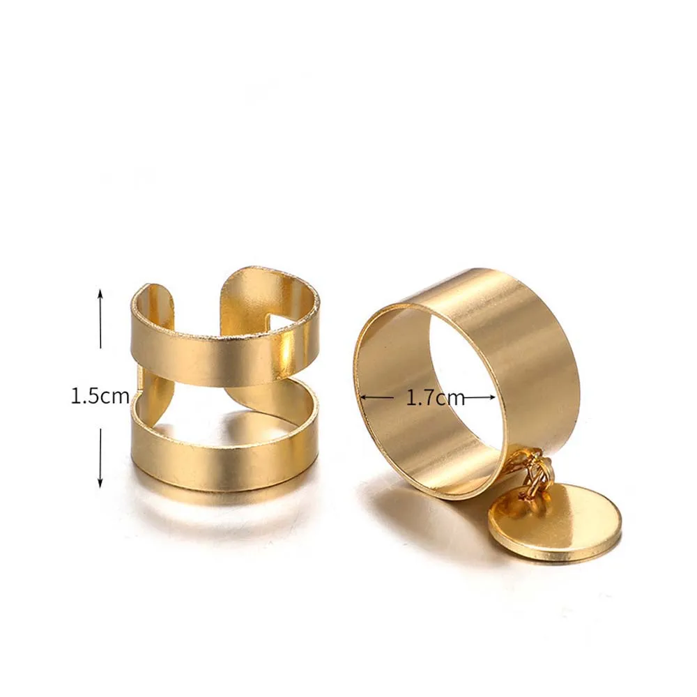 2 шт. женские кольца в стиле бохо золотого цвета|Кольца| |