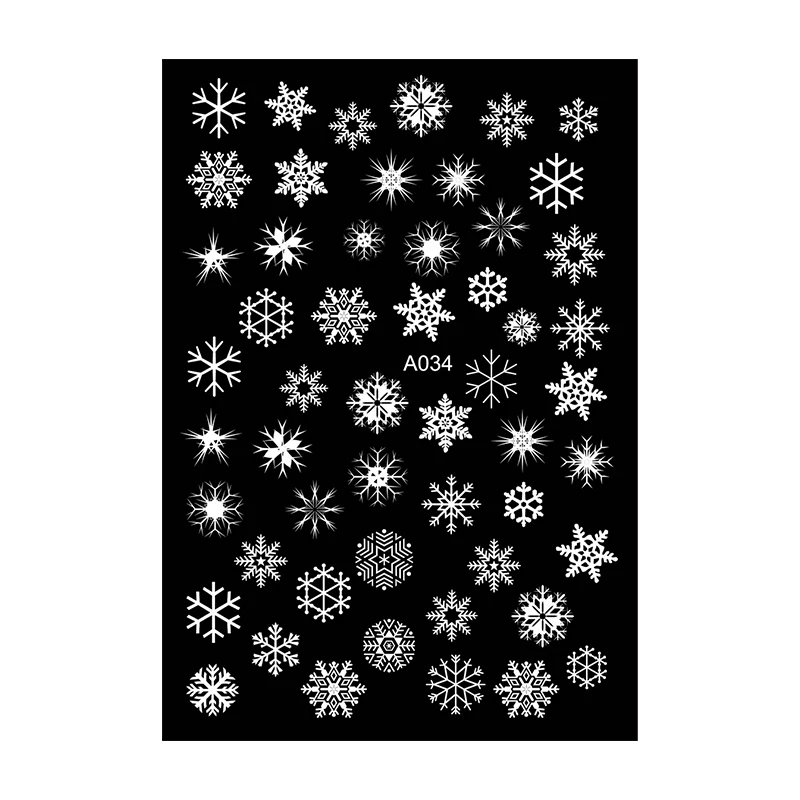 New Year Nail Art Sticker Set Colorful Luminous 3D Snowflake Elk Santa Claus 2021 Christmas Decorations | Красота и здоровье