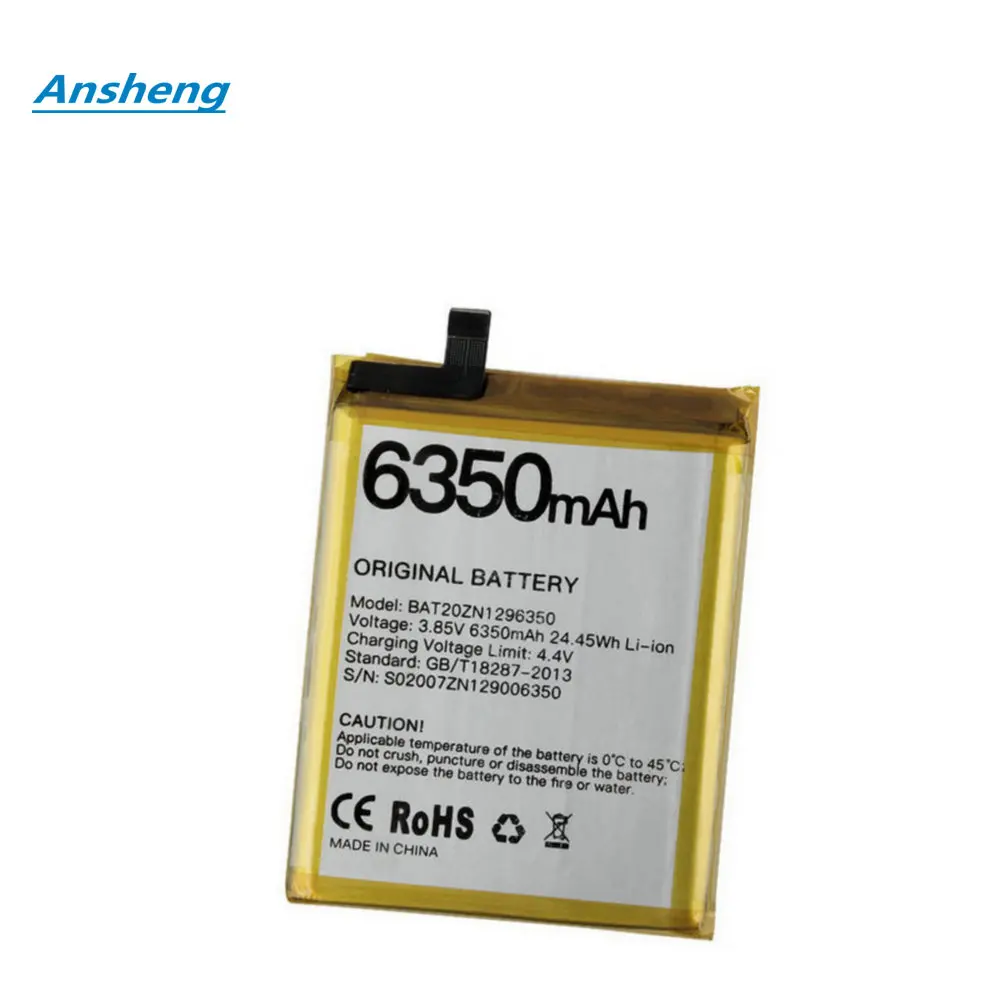 Оригинальный аккумулятор 3,85 В 6350 мАч BAT20ZN1296350 для смартфона DOOGEE S96 S96Pro