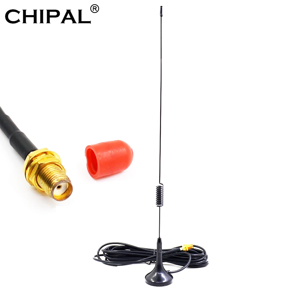 CHIPAL UT 106UV SMA F женский автомобиль антенны Магнитная Двухдиапазонная Антенна UHF VHF