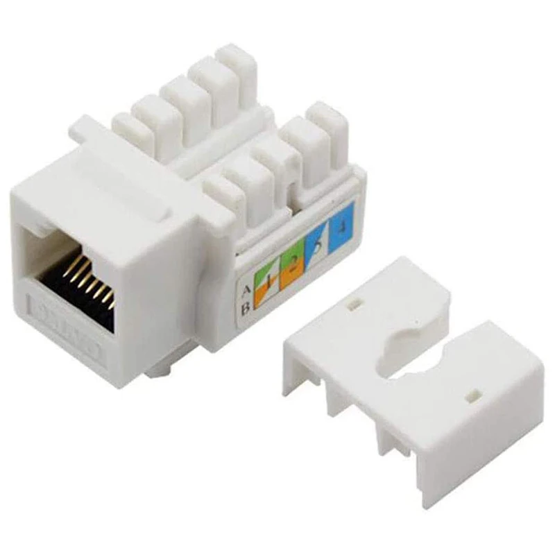HOT-60 Pack Cat5E Cat6 RJ45 Keystone Jack Ethernet Punch-Down Network Coupler