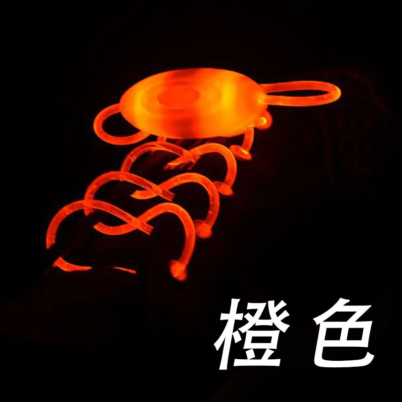 1 шт. разноцветная неоновая обувь с LED подсветкой, обувь на шнурках, светящиеся шнурки, аксессуары, вечерние принадлежности - Цвет: Orange