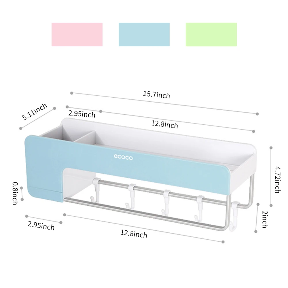 Настенный держатель для шампуня с крючком вешалка полотенец ванной стеллаж