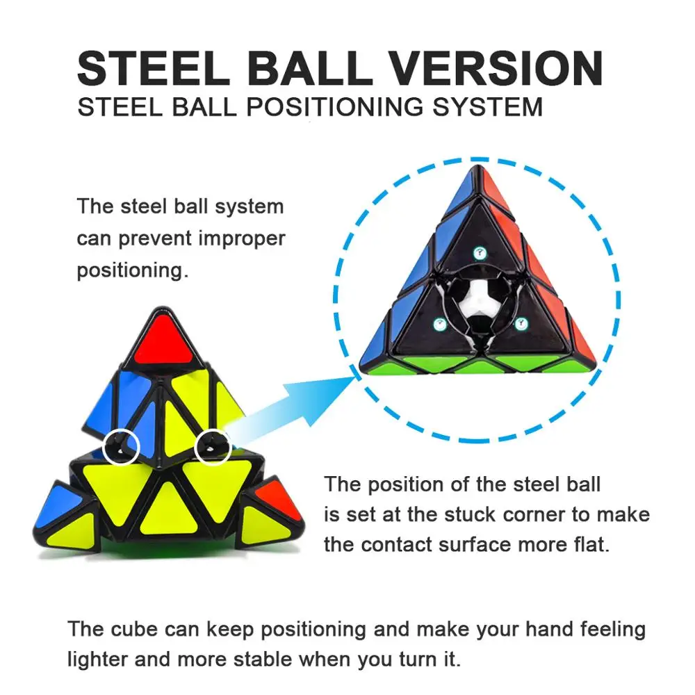 Скоростной кубик-пирамида наклейка кубик меньше магические Кубики-пазлы