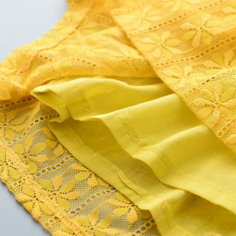 

Babyinstar Kids Dress for Girls New Lace Princess Dress V-neck with Floral Dress Children Clothing Kid Clothes Girls Party Dress