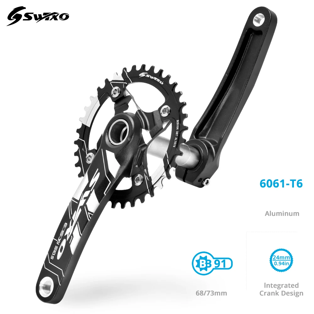 SWTXO Велосипедные шатунные рукава набор 170 мм 104 BCD горный велосипедный каретка с переключателем и звездочкой для Shimano FSA Giant on.