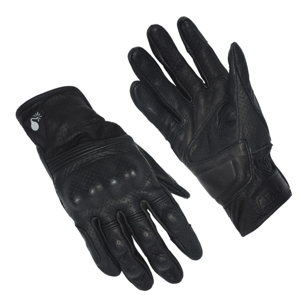 

Мотоциклетные Перчатки из натуральной овечьей кожи, мужские мотоциклетные перчатки с закрытыми пальцами, мотоциклетные перчатки в стиле р...