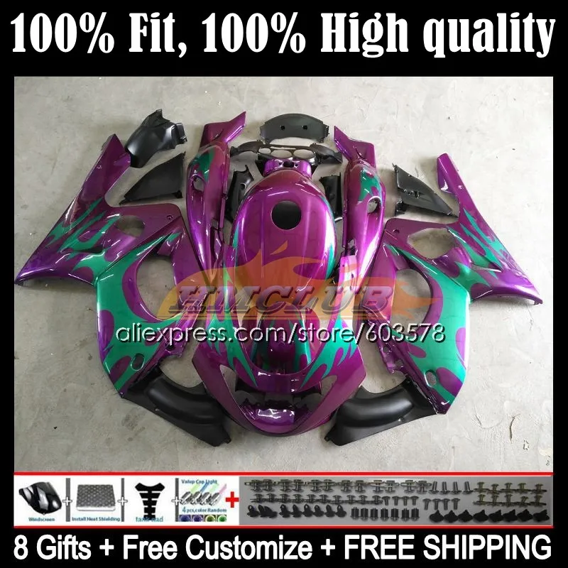 

OEM For YAMAHA YZF600R Thundercat 96 97 98 99 00 01 22CL.37 YZF 600R YZF-600R 2002 2003 2004 2005 2006 2007 Fairing Purple green