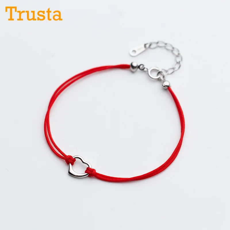 Trusta, новинка,, 925 пробы, серебряный браслет, ювелирное изделие, 9,1 г, материал, цельное серебро, простой открытый Браслет-манжета, подарок для девочек, DS1504