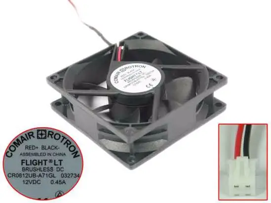 Серверный охлаждающий вентилятор Comair Rotron CR0812UB A71GL постоянный ток 12 В 0 45 А 80x80x25 мм 2