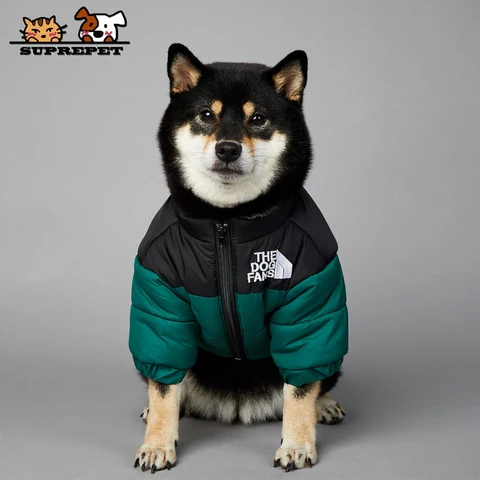 Роскошное дизайнерское пальто для собак, теплая хлопковая одежда для собак, зимняя куртка для собак с шипами для Шиба-ину, французского бульдога