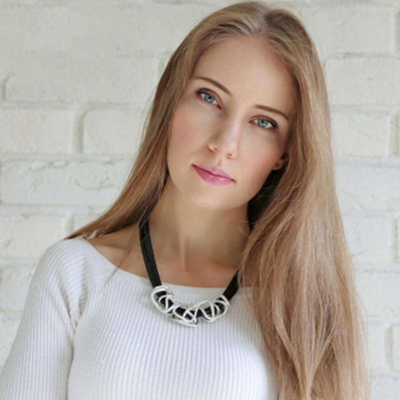 Лидер продаж женское черное кожаное ожерелье чокер с подвеской ожерелья и