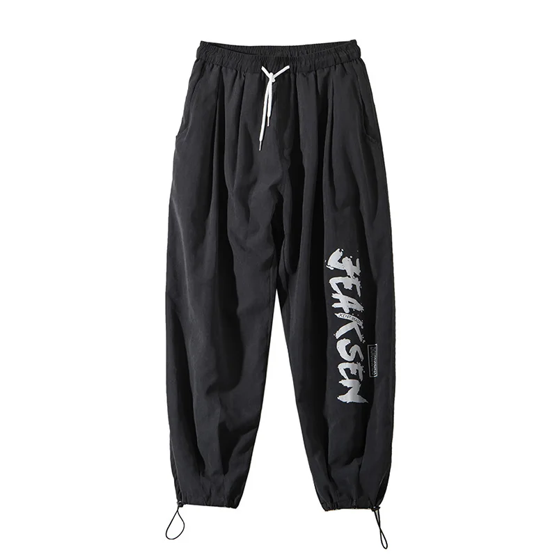 

Straight leg pants men's spring autumn bloomers simple printed letters fashion hip-hop street trend sports nine-point pants male