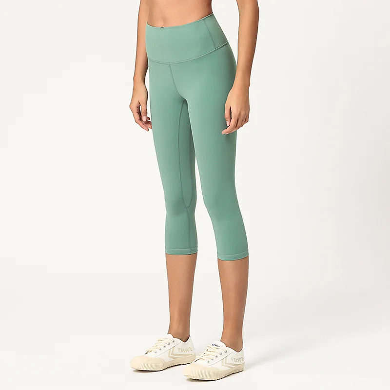 GYM Leggings Sport 3/4 Women Fitness High Waist Yoga Pants Squat Proof Tummy Control Quick Dry Workout Running Tights NCLAGEN | Спорт и