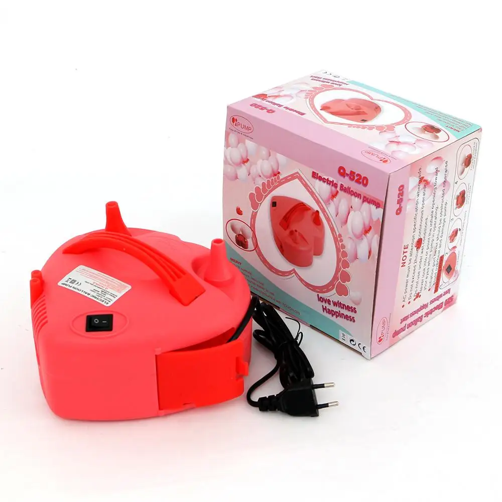 Сердце 220V Портативный электрический насос для воздушных шариков двойное