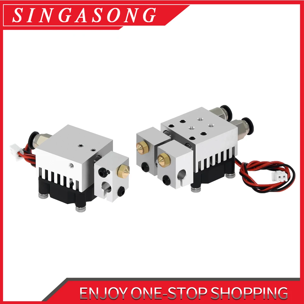 3D Chimera Hotend комплект 2 в 2 из экструдера мульти-экструзия все металлические V6 двойной один экструдер 0,4 мм/1,75 мм части 3D принтера